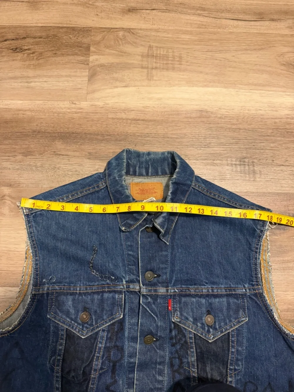 Vintage 1960s 70s Levi’s Type 3 Jacket Biker Punk Cutoff Vest Button 526 Sz 42